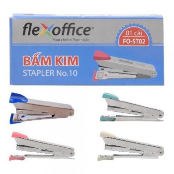 Bộ bấm kim số 10 FO-ST02-S2(Xanh dương, xanh lá, đỏ, kem